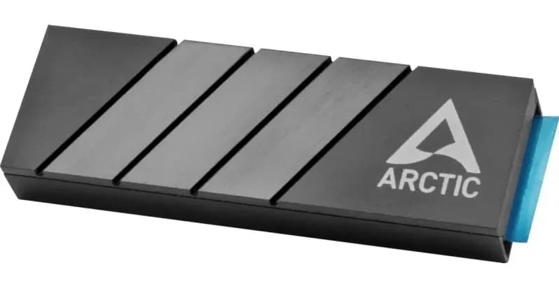 Cooler pasiv pentru SSD Arctic "M2 Pro", 2x thermal pad inclus, Aluminiu, compatibil SSD M.2, negru, "ACOTH00001A"