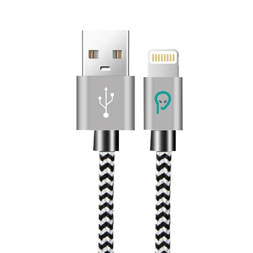 CABLU alimentare si date SPACER, pt. smartphone, USB 2.0 (T) la Lightning (T), pentru Iphone,braided, retail pack, 1.8m, zebra,"SPDC-LIGHT-BRD-ZBR-1.8"