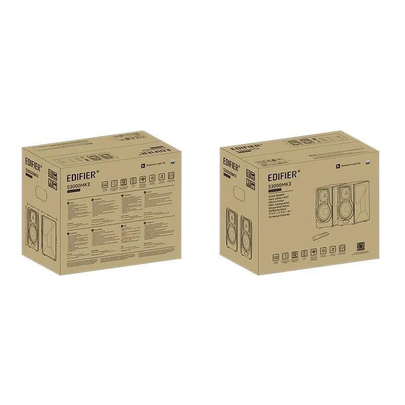 BOXE EDIFIER 2.0, RMS: 256W (2 x 8W, 1 x 120W, 1 x 120W), bluetooth, telecomanda wireless, volum, bass, treble, optical, coaxial, brown, USB, "S3000MKII" — miniatură