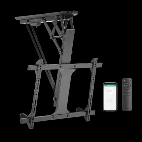 Suport TV de tavan motorizat cu telecomanda si Tuya App Blackmount ML60AI, diagonale 32"-70", max.35kg