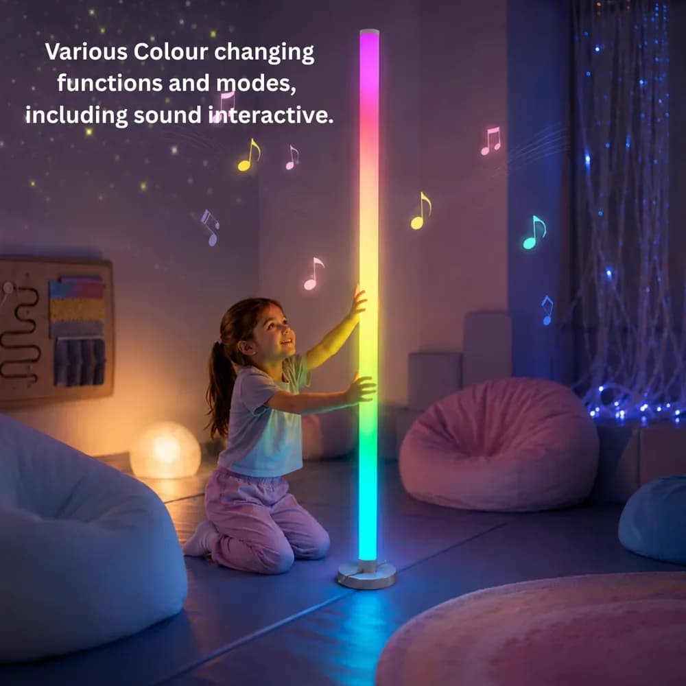 Tub LED reactiv la sunet, cu schimbare de culoare, 1,5 m — miniatură