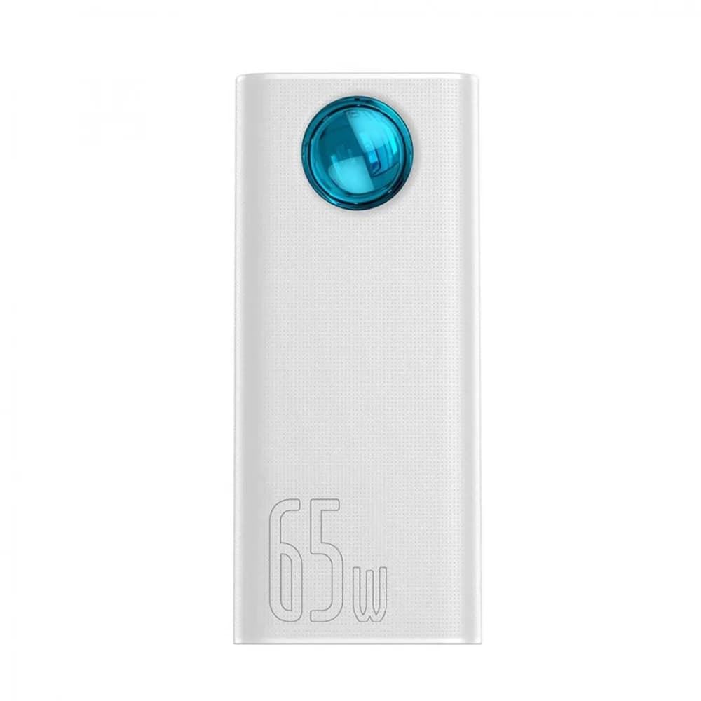 Baterie externa Baseus Ambilight, 30000mAh, PD 3.0 65W, 4 x USB; 1 x USB Type-C, digital display pt. status baterie, total 3A, alb — miniatură