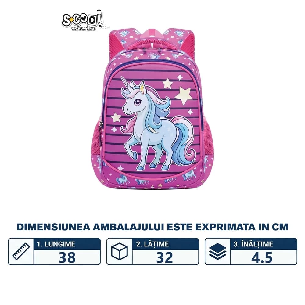 Ghiozdan gradinita, 34x23x14 cm, UNICORN - S-COOL — miniatură