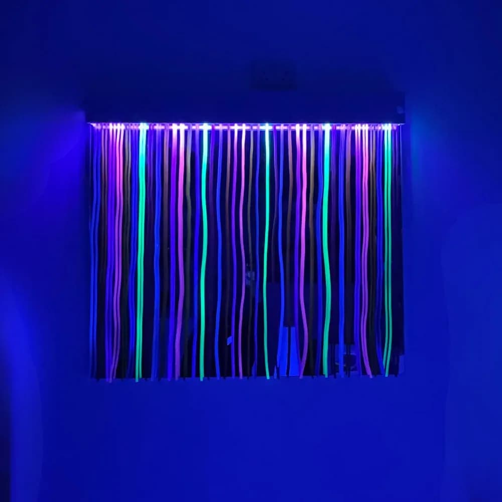 Oglindă UV cu fire – 100 x 91cm, include bandă cu lumină UV — miniatură