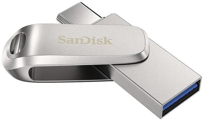 Memorie USB SanDisk Ultra Dual Drive Luxe 128 GB, USB Type-C, Metallic
