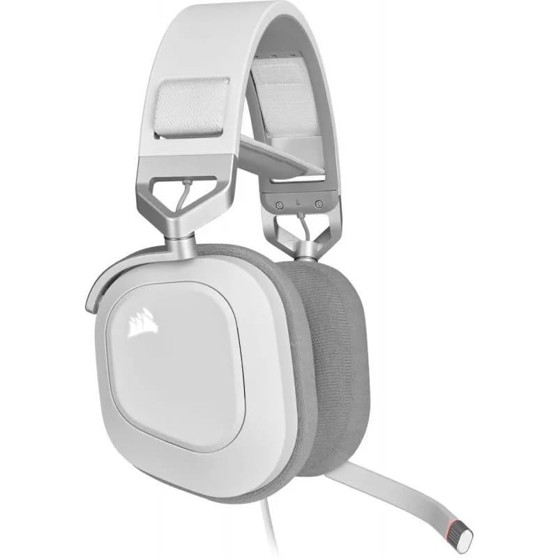 Casti Gaming Head-band Corsair HS80 RGB USB, Wired, Alb — miniatură