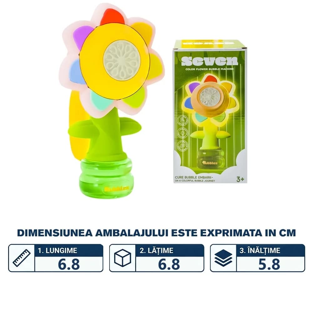 Baloane de sapun, cu baterii, Floare — miniatură