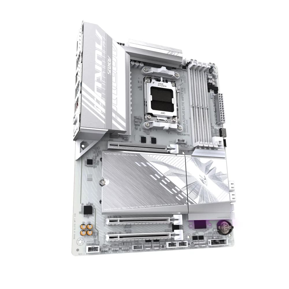 Placa de baza Gigabyte B850 AORUS ELITE WIFI7 ICE, Socket AM5, DDR5, ATX — miniatură