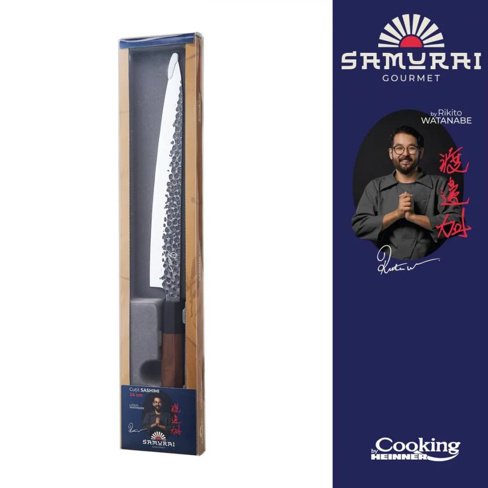 CUTIT SASHIMI 24 CM, RIKITO WATANABE, SAMURAI GOURMET, COOKING BY HEINNER — miniatură
