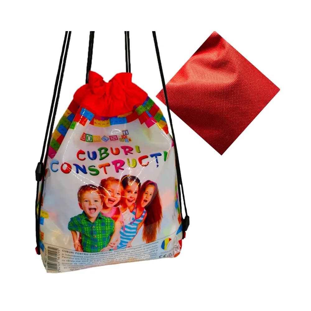 Cuburi constructii in rucsac, 320 piese/570g - ROBENTOYS — miniatură