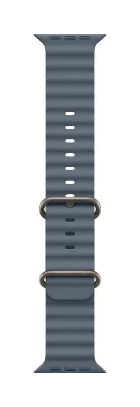 Curea pentru Apple Watch 49mm Anchor Blue Ocean Band - Natural Titanium Finish