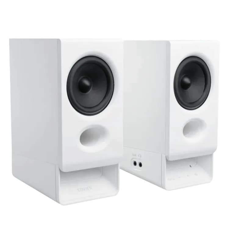 BOXE EDIFIER 2.0, RMS: 5W (2 x 2.5W), bluetooth v6.0, volum, mufa casti, touch panel, AUX/USB-C, Edifier App, USB power, MDF, white, "R20BT-W" — miniatură