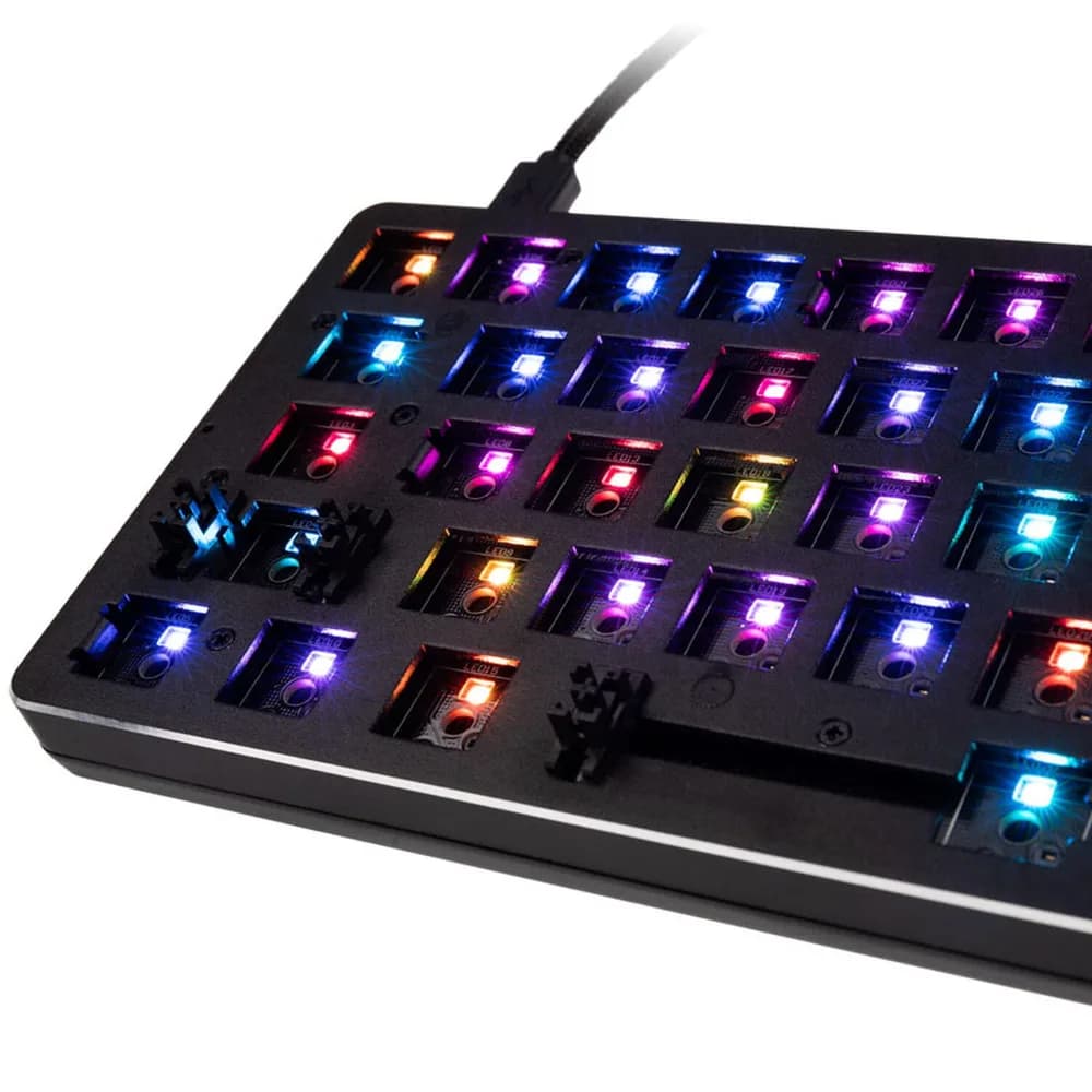 Glorious Barebone GMMK Compact, ANSI Layout, USB-C, RGB, Negru "GMMK-COMPACT-RGB" — miniatură