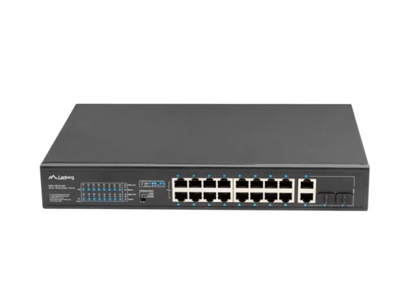 Switch 16x 100 Mb PoE+ / 2x 1 Gb / 1x SFP, rack 19", fara management, Gigabit Ethernet, 250W