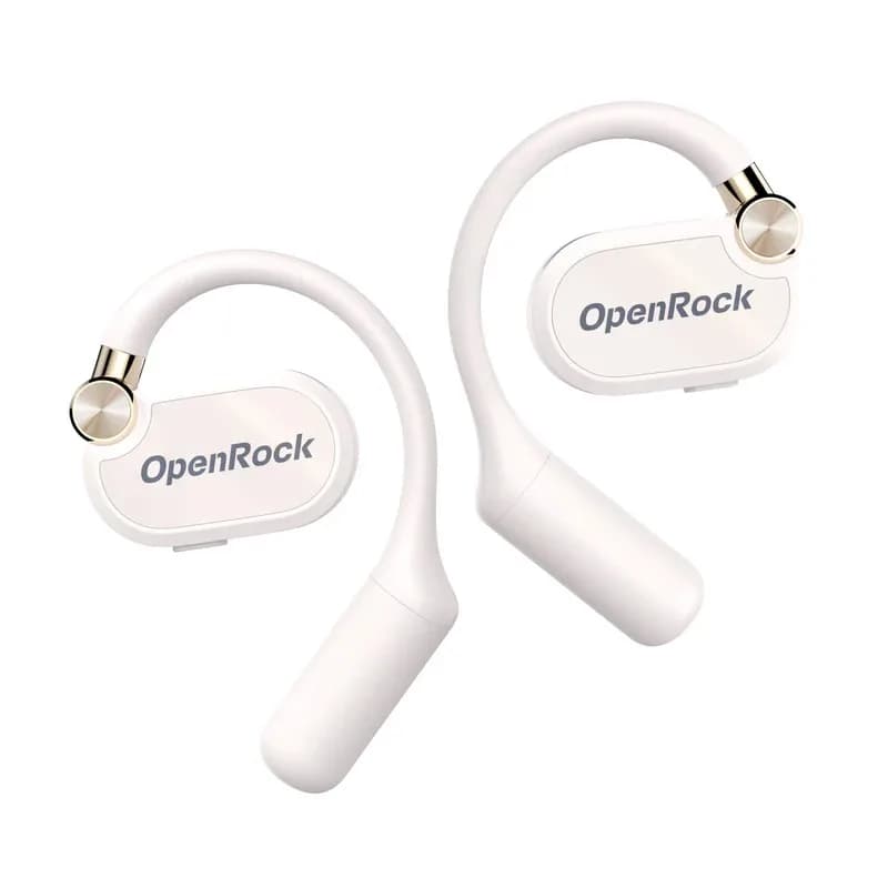Casti OneOdio "OpenRock X", Open-Ear, utilizare smartphone, Bluetooth 5.3, rezistent la apa, multi-pairing, 4x mic, noise canceling, alb, "OpenRock X White" — miniatură
