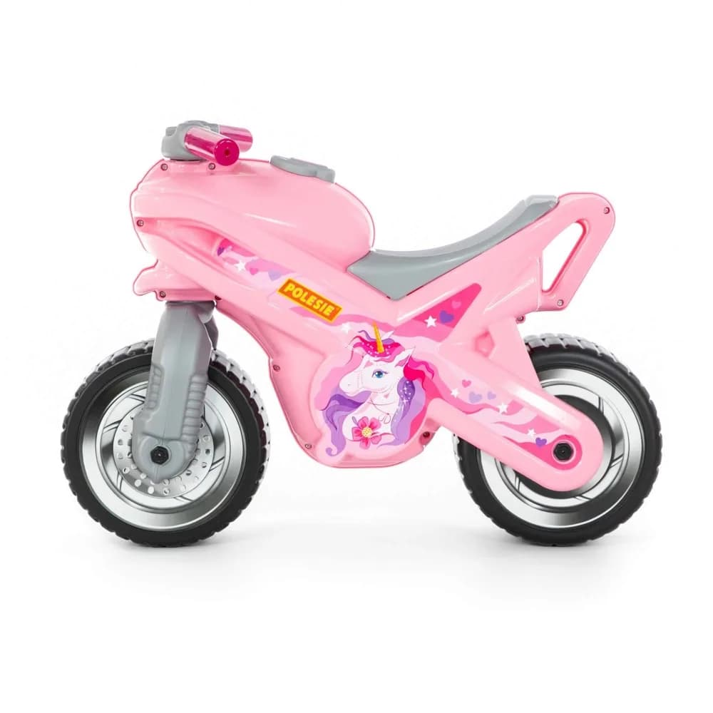 Motocicleta fara pedale, MX-ON, roz, 70x30x49,3 cm, Polesie — miniatură