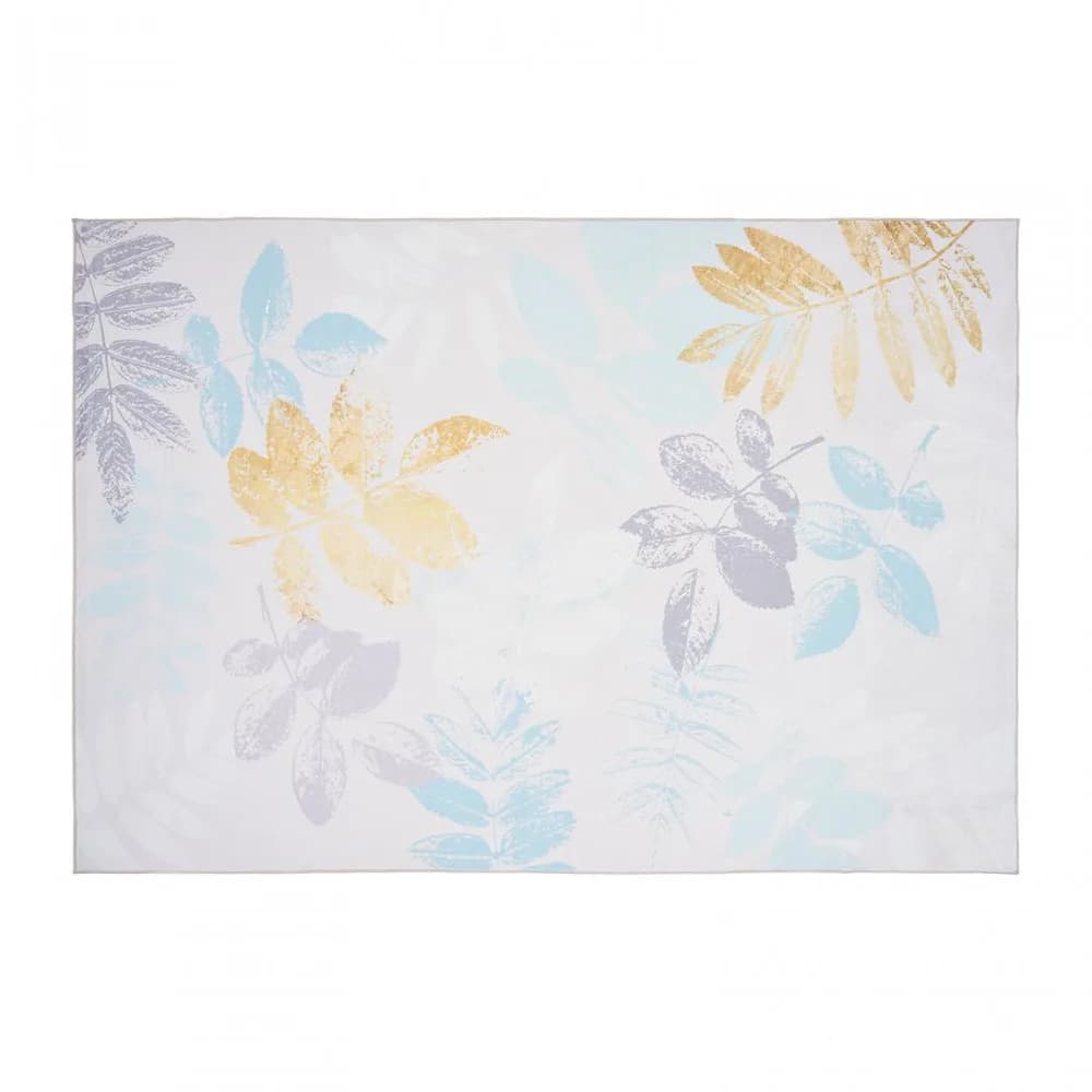 Covor printat, LEAFS 200x300 cm, lavabil cu spate antialunecare, inaltime fir 3mm