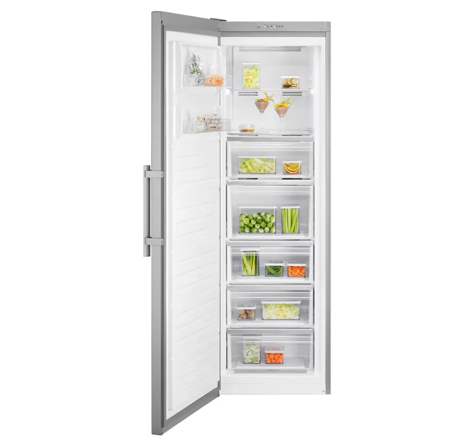 Congelator Electrolux LUS7ME28X, 6 rafturi, 278 l, No Frost, Control electronic, Usa reversibila, Iluminare LED, Clasa E, H 186 cm, Inox antiamprenta — miniatură