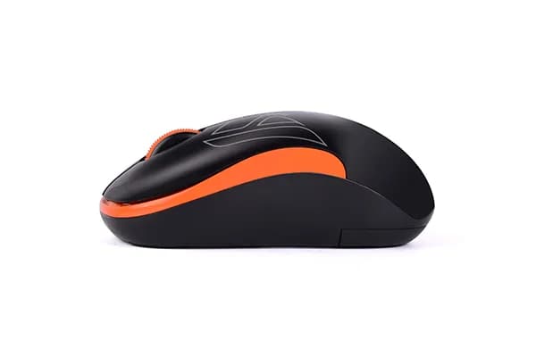 MOUSE A4tech, PC sau NB, wireless, 2.4GHz, optic, 1000 dpi, butoane/scroll 3/1, negru / portocaliu, 45507104 "G3-300N-BO" — miniatură
