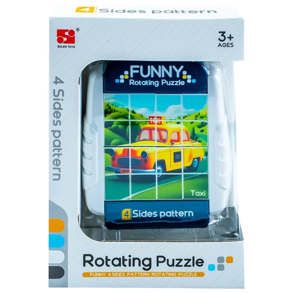 Puzzle educativ, cu 4 fete, Autovehicule — miniatură