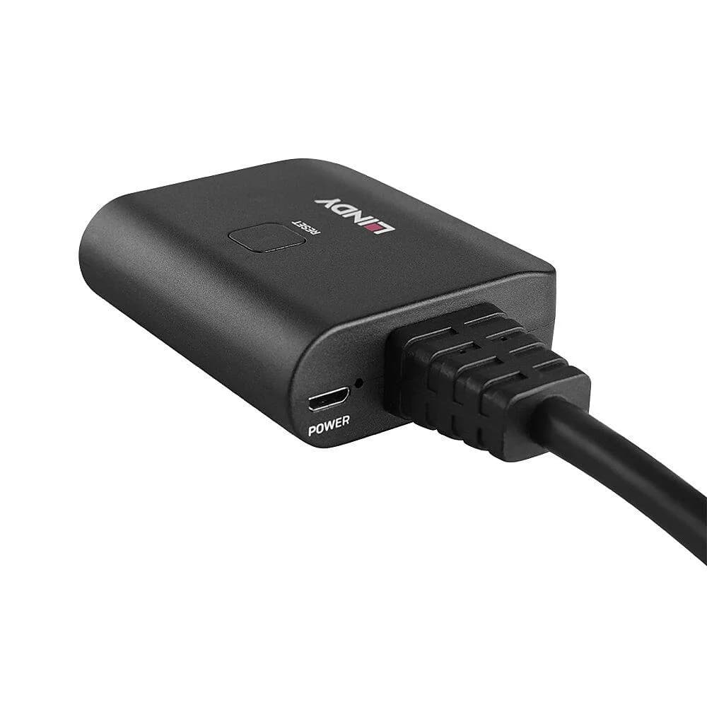 Cablu Lindy 2 porturi HDMI 4K60, latime de banda suportata 18Gbps, Chipset: GSV2006, lungime cablu 500 mm negru — miniatură