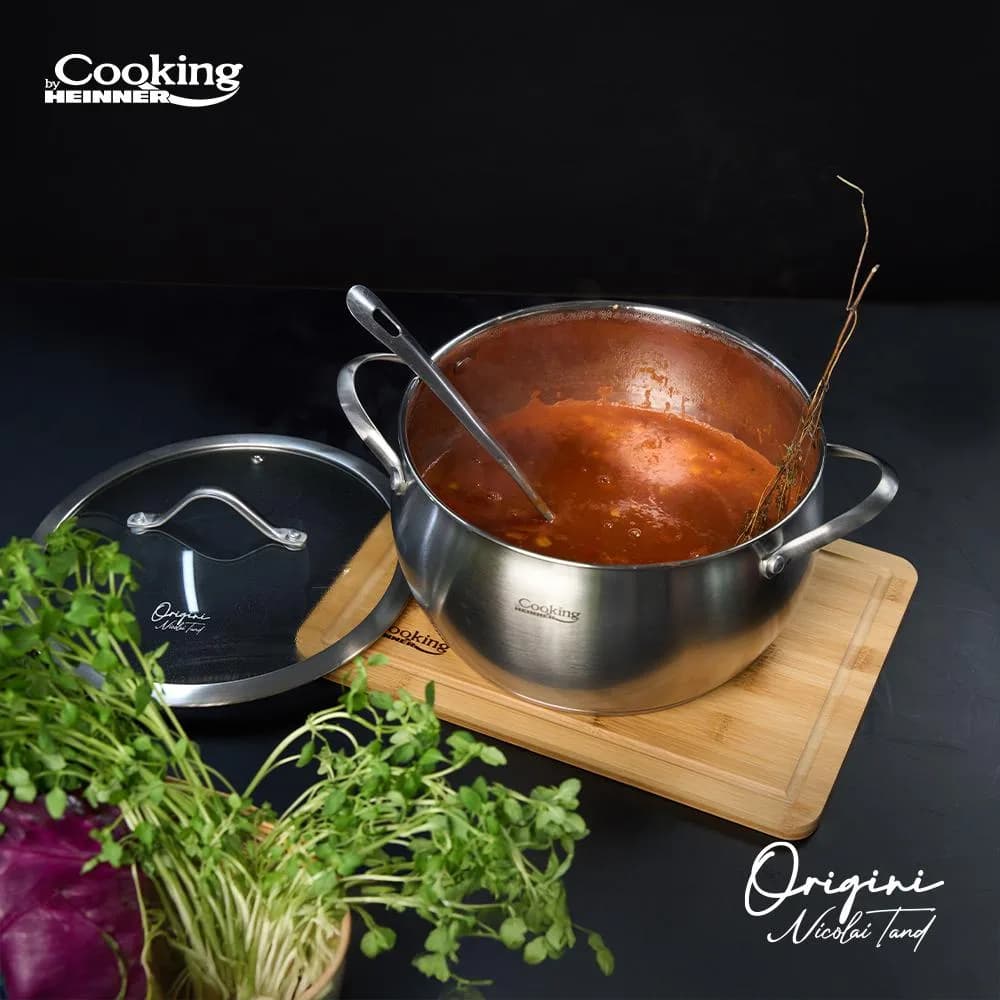 SEMIOALA INOX+CAPAC 24X13.5 CM, 6L, NICOLAI TAND, ORIGINI, COOKING BY HEINNER — miniatură