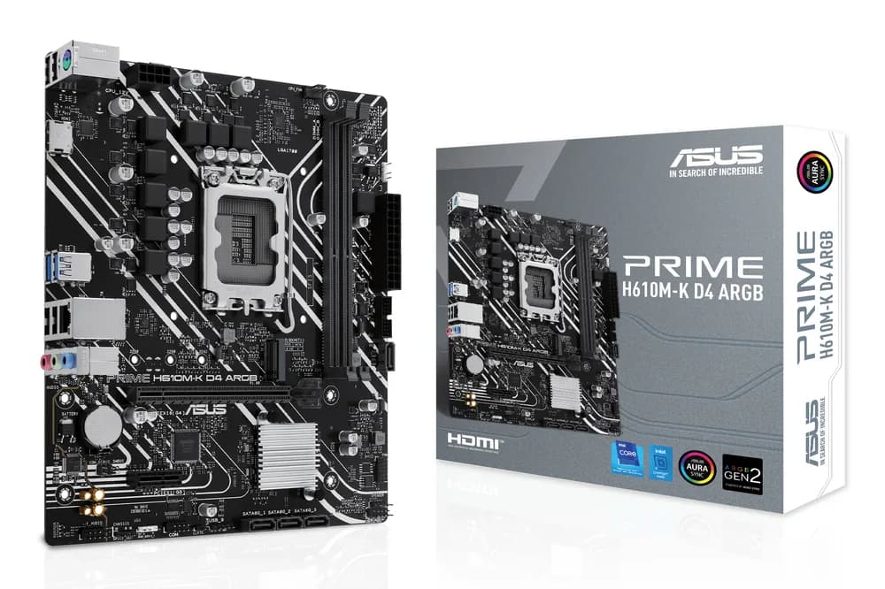 ASUS PRIME H610M-K D4 ARGB LGA1700 1xHDMI "PRIME H610M-K D4 ARGB"