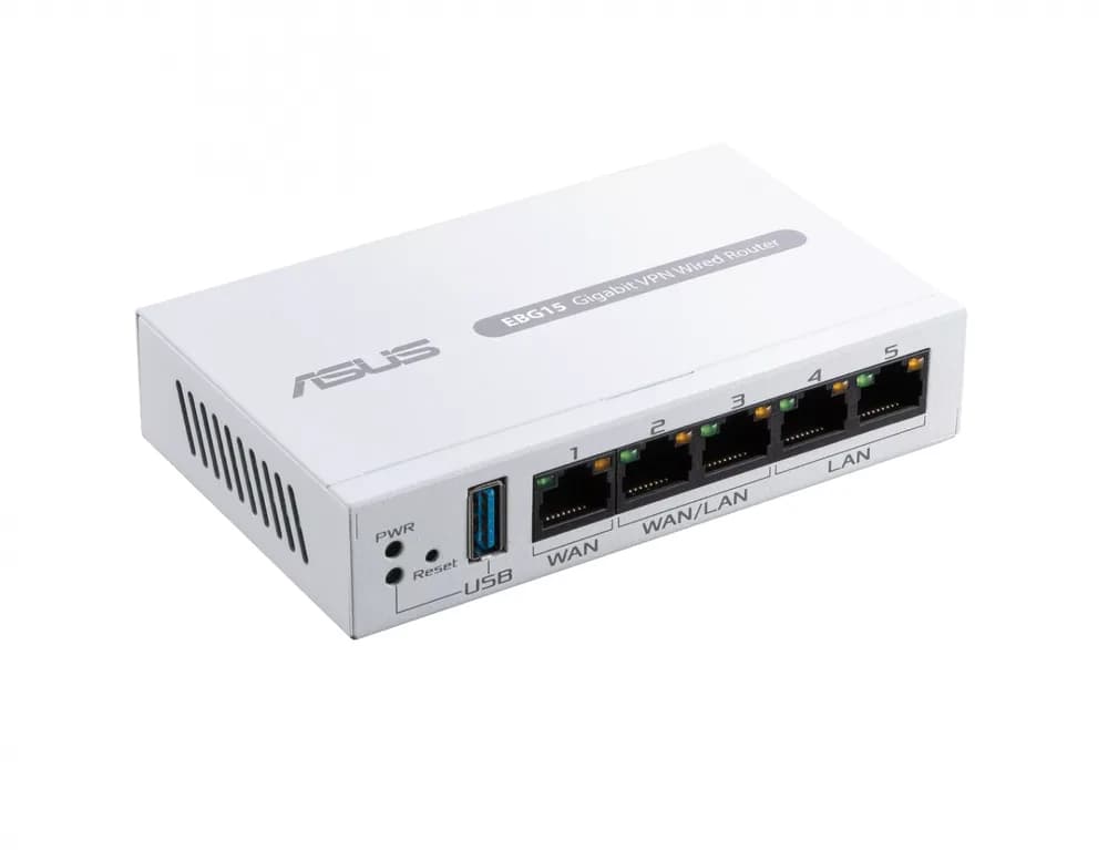 ASUS WIRED ROUTER 4 PORT EBG15, sTANDARDE RETEA: Bluetooth® 3.0, Bluetooth® 3.2, IEEE 802.1p, IEEE 802.1q, IEEE 802.3, IEEE 802.3ab, IEEE 802.3i, IEEE 802.3u, IEEE 802.3x, IPv4, IPv6, 1 X antena bluetooth interna, Procesor: 1.8GHz Dual-core ARMv8, Memorie: 256 MB Flash, 512 MB RAM, Interfata: 1 x — miniatură