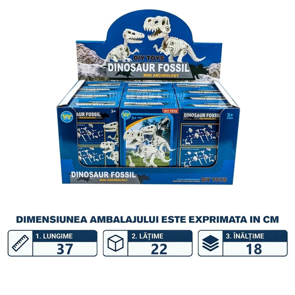 Dinozauri demontabili, 12 buc/set — miniatură