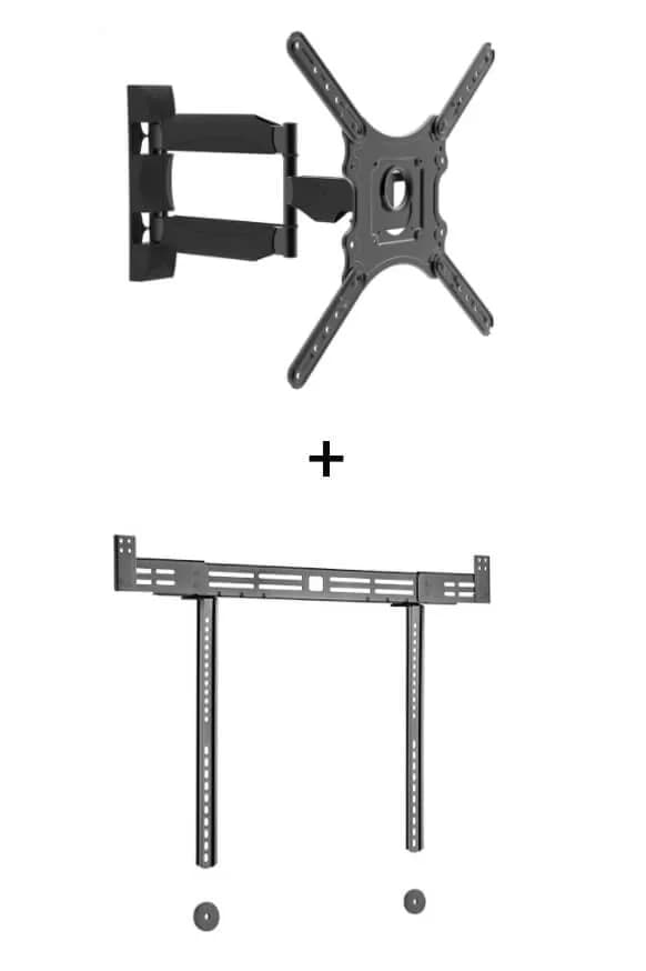Pachet cu Suport TV Blackmount LCD-2655FM, diagonale 17"-55", max 35 Kg si Suport Soundbar Blackmount SB-55 max.10kg