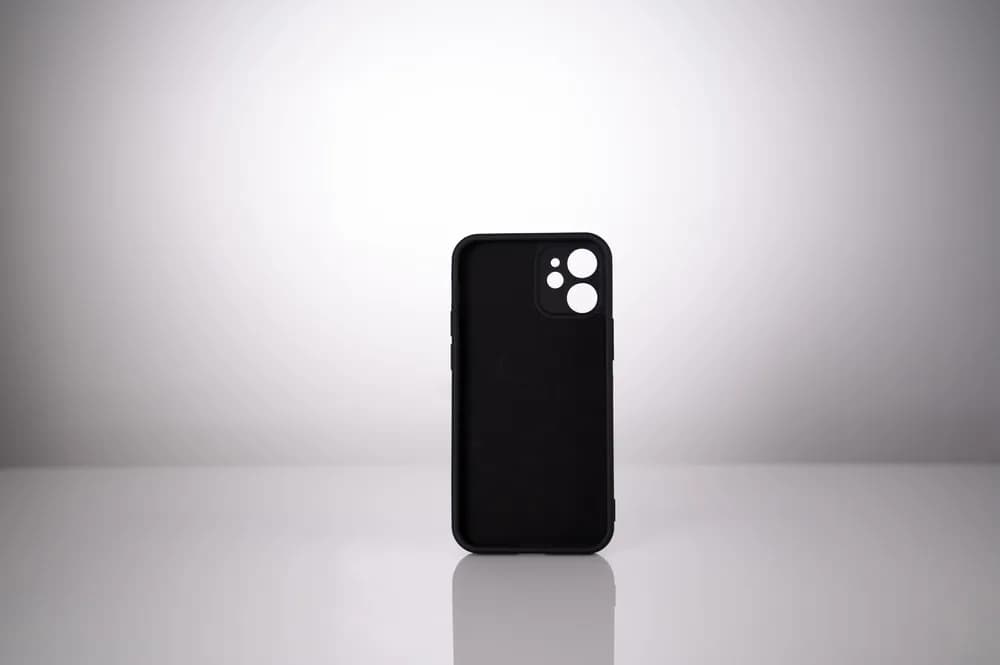 Husa Iphone 12 Mini Spacer, grosime 2mm, material flexibil silicon + interior cu microfibra, negru "SPPC-AP-IP12M-SLK" — miniatură