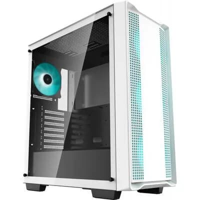 CARCASA DeepCool "CC560 WH V2", Middle Tower, ATX, fara sursa, 4xfan, USB 3.2 gen 1 x 1, USB 2.0 x 2, audio, PSU shroud, 7 sloturi expansiune, LED, alb, "R-CC560-WHGAA4-G-2"