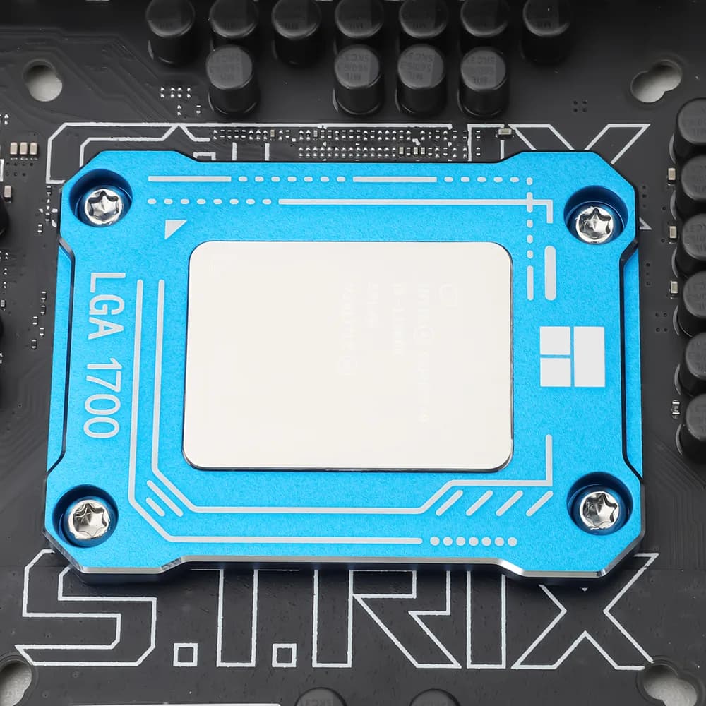 Contact frame Thermalright, compatibil LGA 1700 aliaj aluminiu, 54x70x6mm, blue, "LGA 17XX-BCF-BLUE" — miniatură