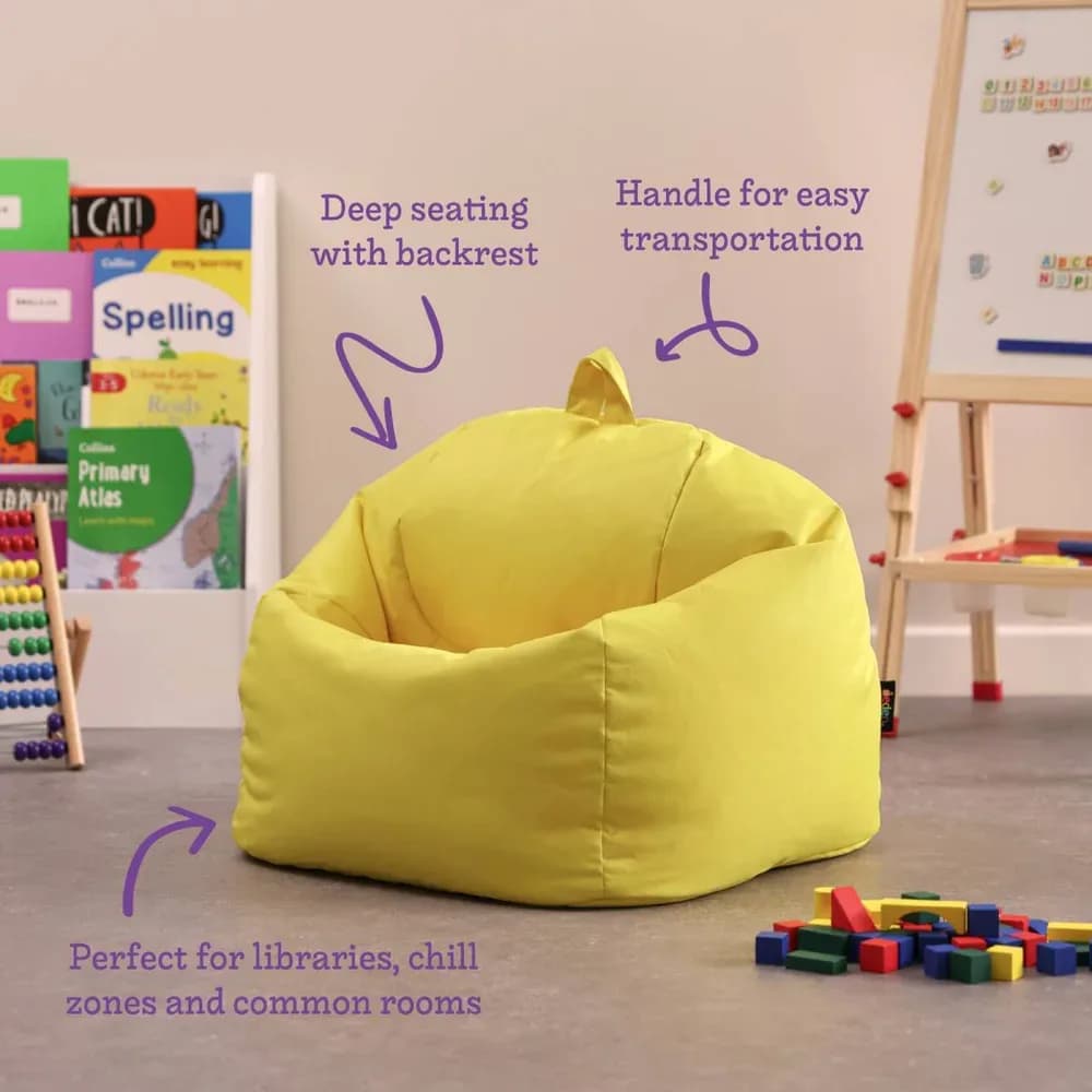 Fotoliu puf clasic (Mic) – Galben – Soluție de ședere flexibilă — miniatură