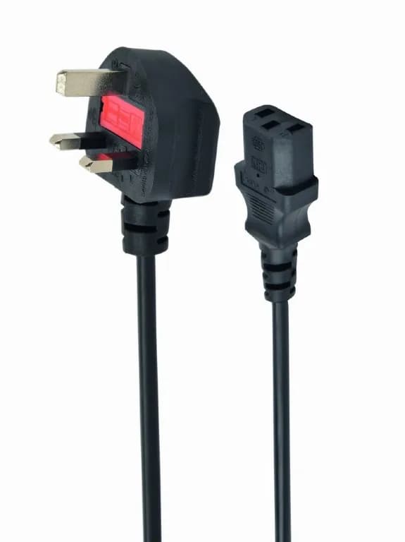 CABLU alimentare GEMBIRD 1.8m, intrare Shucko UK 3pin, iesire C13, 5A, bulk, black, "PC-187" — miniatură