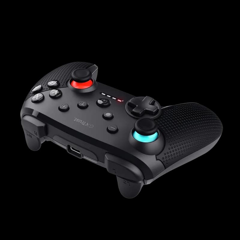 Controller wireless Trust Muta pentru consola Nintendo Switch, 15 butoane, controale: A, B, X, Y, L1, L2, L3, R1, R2, R3, reset, 8-way, start, select, d-input, negru