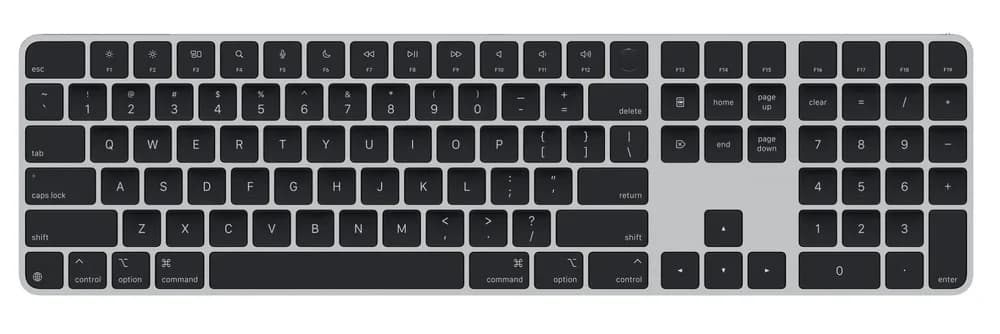 Apple Magic Keyboard (2024) w Touch ID and Numeric Keypad - Romanian - Black Keys