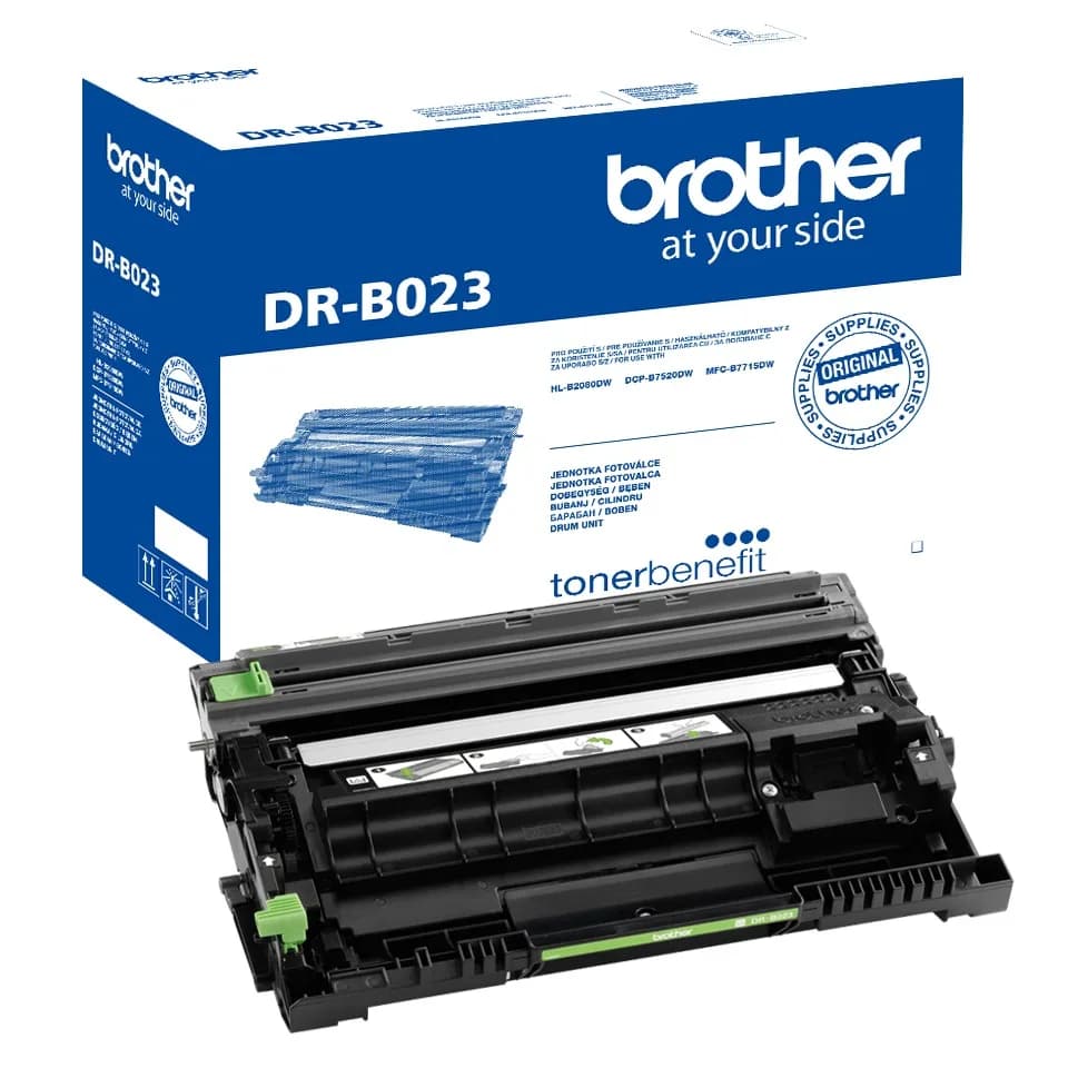 Drum Unit Original Brother Black, DRB023, pentru DCP-B7520|HL-B2080|MFC-B7715, 12K, "DRB023"