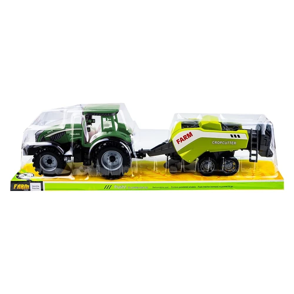 Tractor + balotiera, frictiune — miniatură