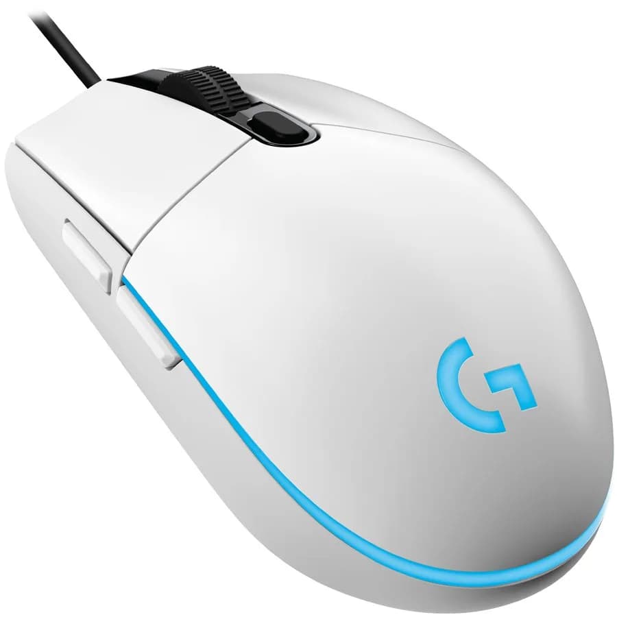 LOGITECH G203 LIGHTSYNC Gaming Mouse White, "910-005797"