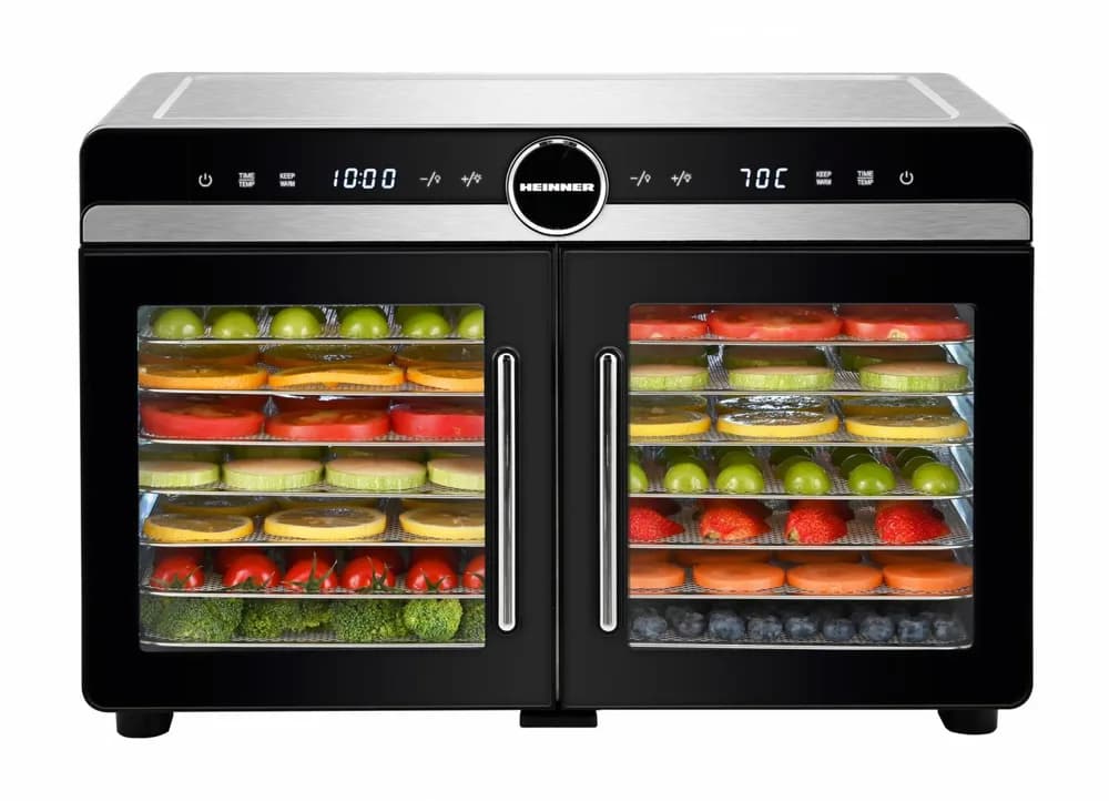 DESHIDRATOR FRUCTE SI LEGUME HEINNER DUALDRY ELITE HFD-KDDB1400BKSS — miniatură