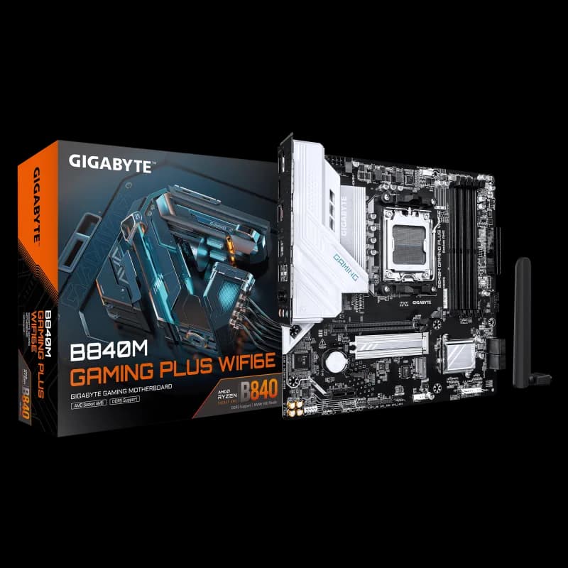 Placa de baza Gigabyte B840M Gaming Plus WiFi6E, Socket AM5, DDR5, Micro-ATX