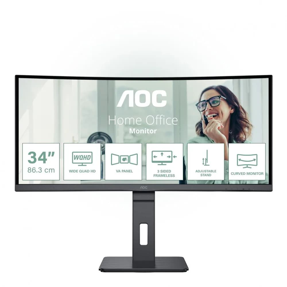 Monitor Gaming AOC CU34P3CV, 34", 3440 x 1440 pixeli, Black