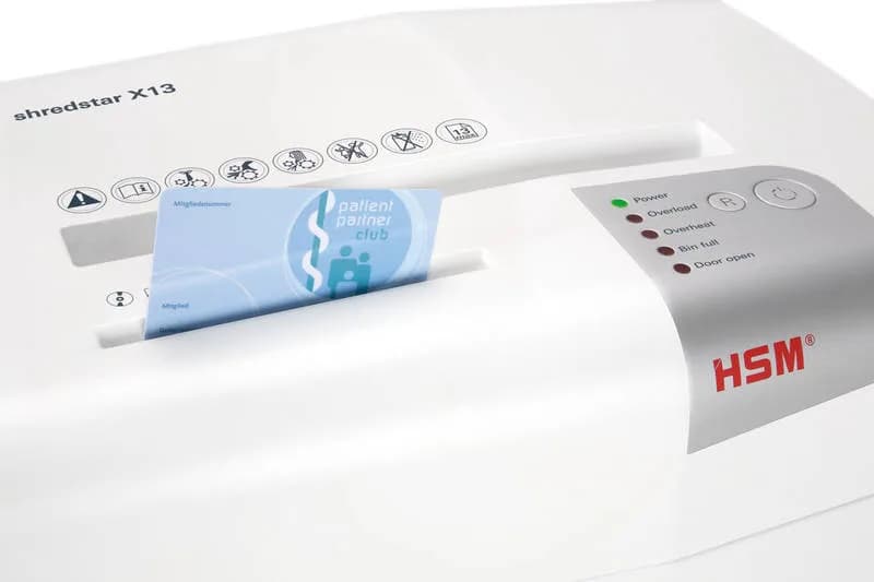Distrugator documente manual HSM ShredStar X13, 13 coli, cross cut (4 x 37mm), securitate 4 "H-1057121" — miniatură