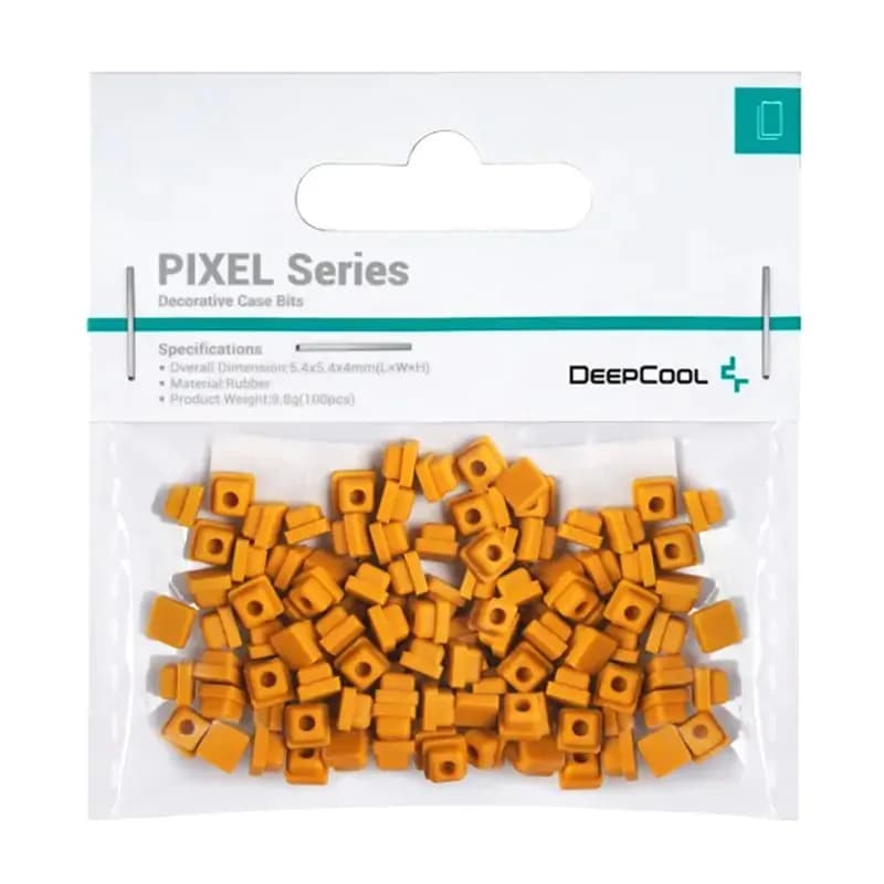 Accesoriu decorativ pt. carcasa DeepCool "PIXEL PO", silicon, 5.4x5.4x4mm, pachet 100 buc, portocaliu, "R-PIXEL-PO100-G-1" 6933412796787