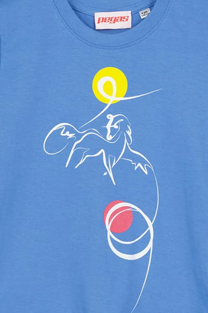 TSHIRT CASUAL C CAL PEGAS AZURE-4 — miniatură