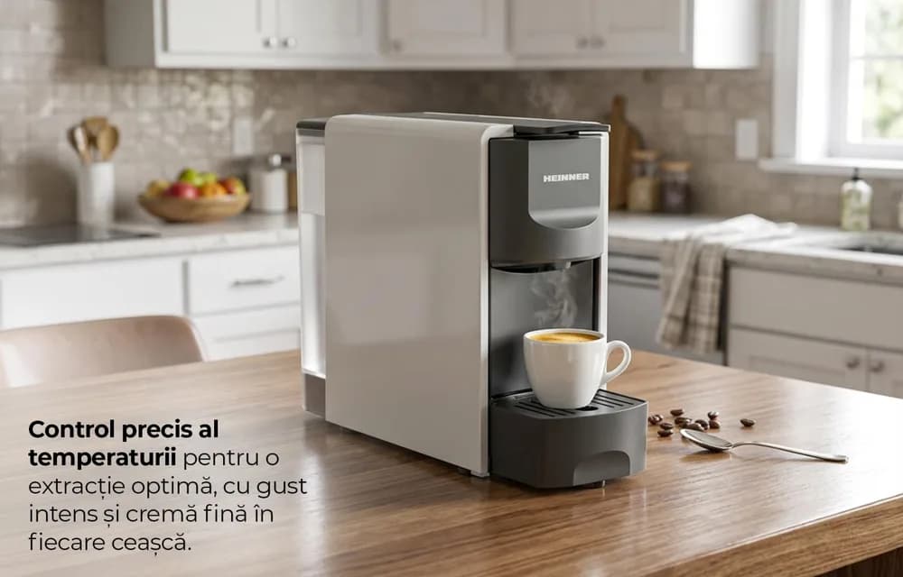 Espressor cu capsule HEINNER EspressoCraft HEMC-DD20WHBK — miniatură