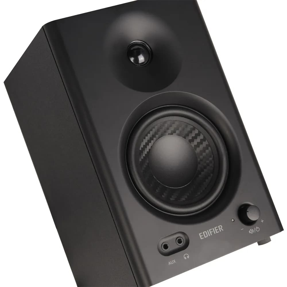 BOXE EDIFIER 2.0, RMS: 42W (2 x 21W), studio monitor, volum, bass, treble, intrare jack 6.35 TRS balanced, RCA, iesire casti, black, "MR4-BK" — miniatură