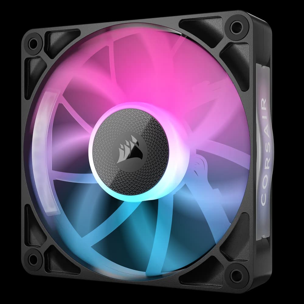 VENTILATOR Corsair iCUE LINK RX120 1x120mm RGB NEGRU, 0.400-2100 RPM +/- 10%, 10.5-74.2 CFM, Presiune Statica: 0.12-4.38 mm-H2O, 10-36dBA, Prindere magnetica, Lungime cablu 135mm "CO-9051017-WW" — miniatură