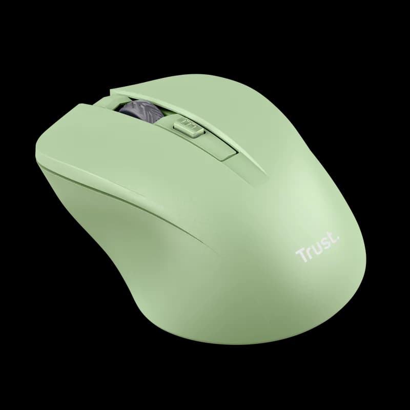 Mouse Wireless Trust Mydo, 1800 dpi, verde — miniatură
